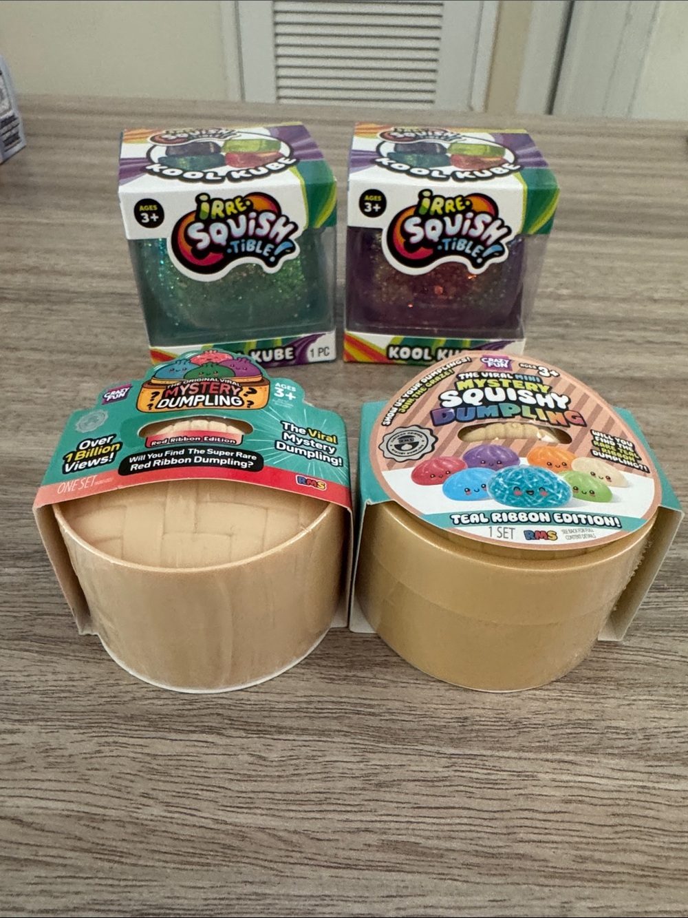 Kool Kube & Mini Mystery Dumpling Set of 4. NEW
